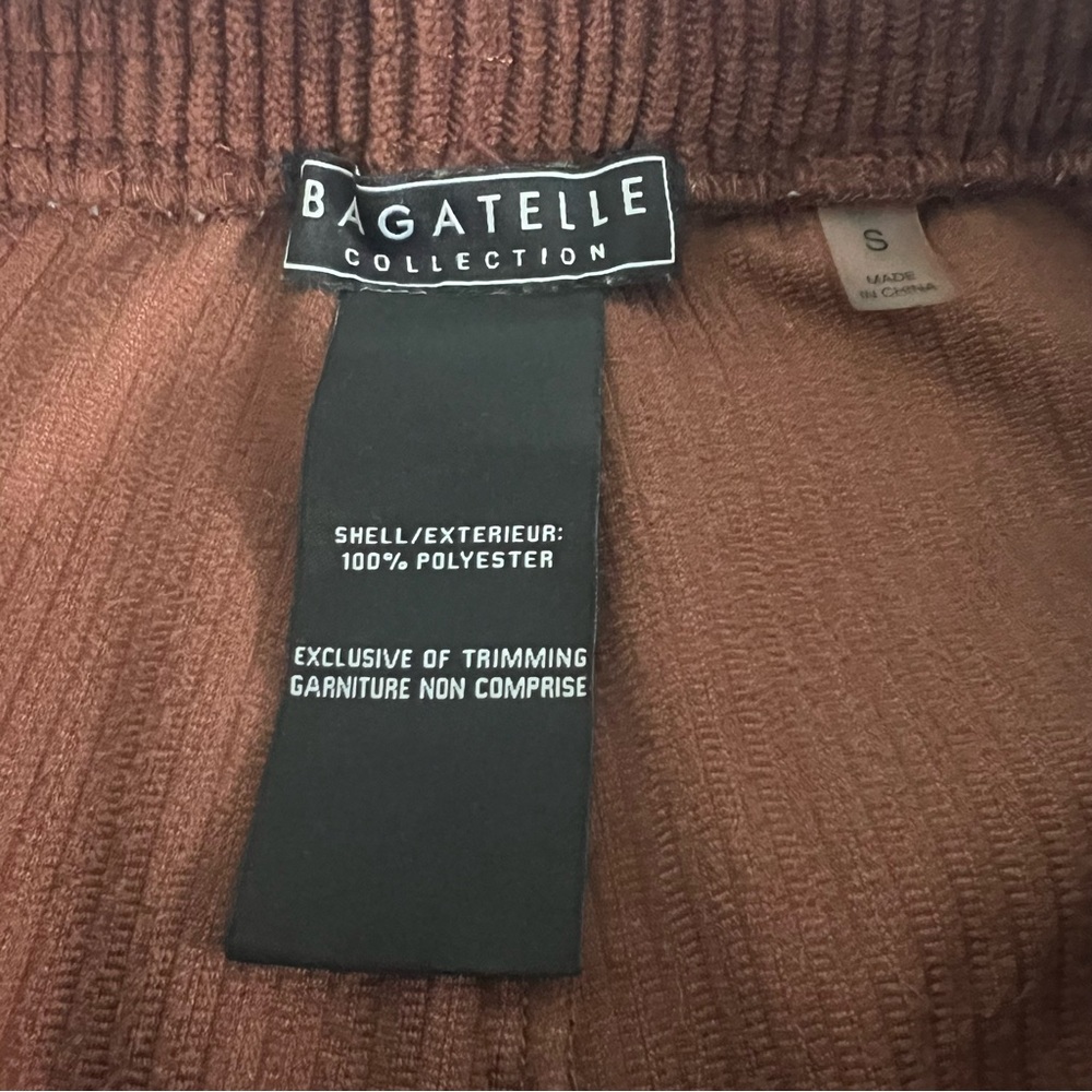 Bagatelle Collection S Brown Corduroy High Rise Bell Bottom Pants - Picture 6 of 15